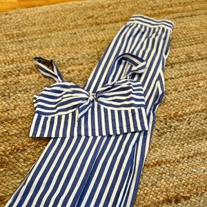 J. Crew Blue and White Striped Set